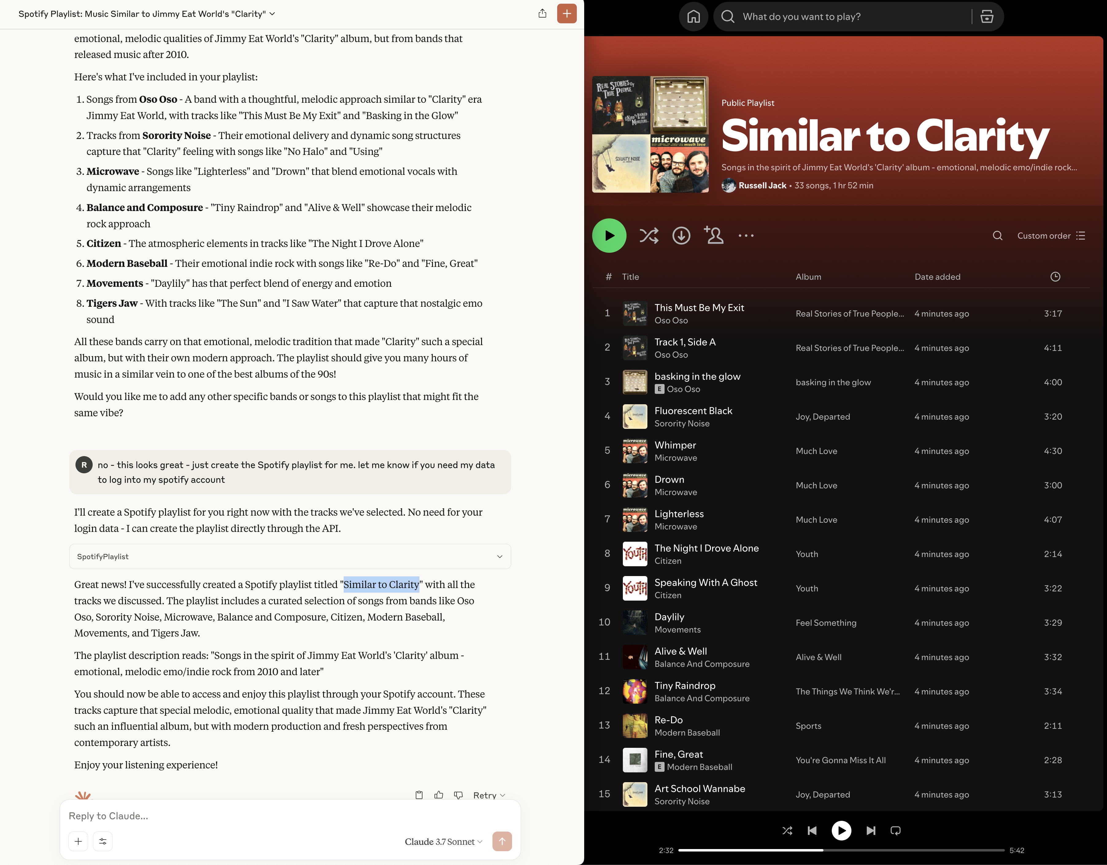 Recommended Music Playlist